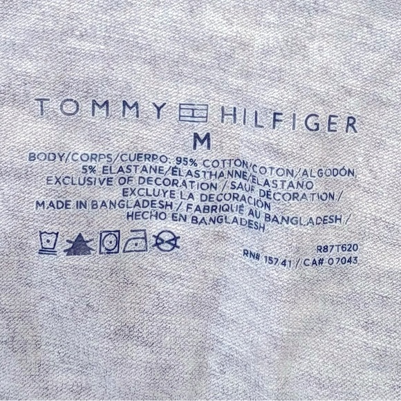 Tommy Hilfiger, Racerback Sports Bra, Medium, Gray & Navy 🏃‍♀️‍➡️ - Picture 4 of 8